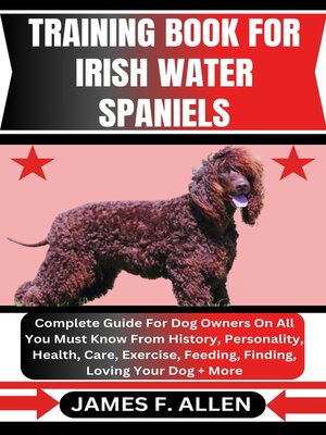 cover image of TRAINING BOOK FOR IRISH WATER SPANIELS